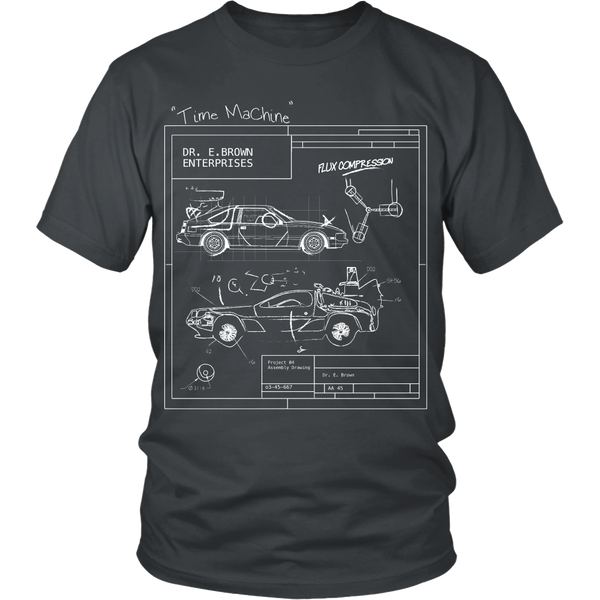 Back To The Future Inspired - Blueprint - Front Design