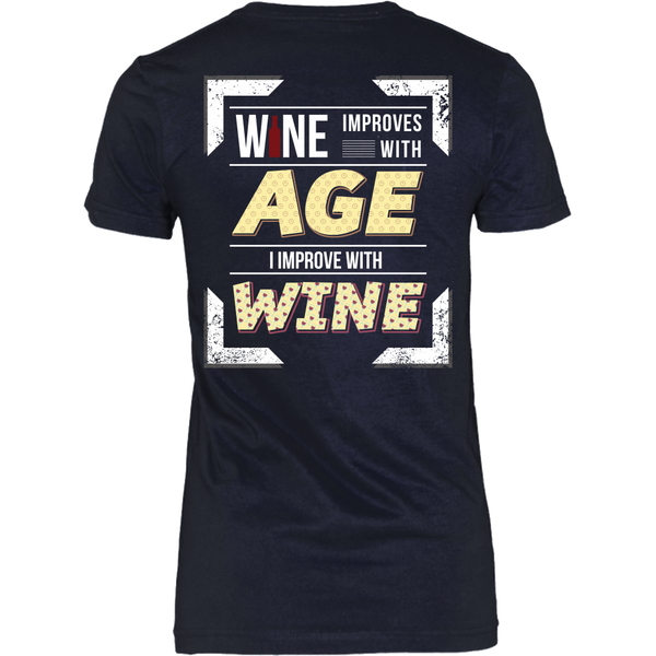 Wine - (b) Wine Improves With Age, I Improve With Wine - Back Design