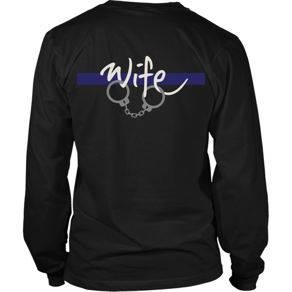 Police - Thin Blue Line Wife - Back Design