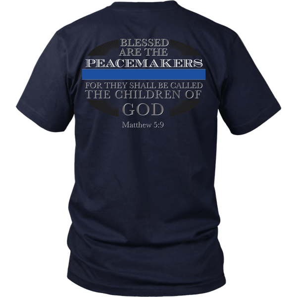 Police Officers - Blessed Are The Peacemakers - Matthew 5:9 - Back Design