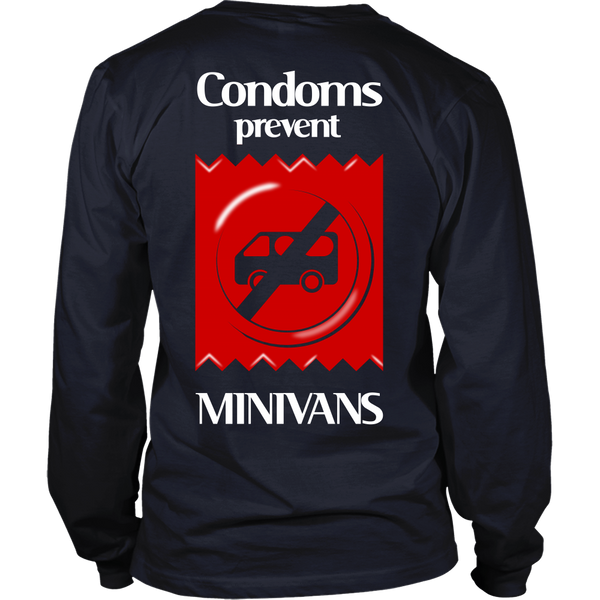 Funny Shirts - Condoms Prevent Minivans - Back Design