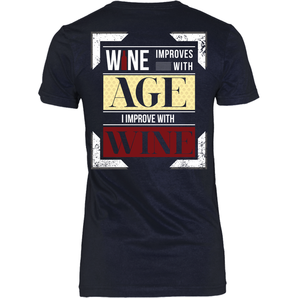 Wine Improves With Age (A),  I Improve With Wine (Back Design)