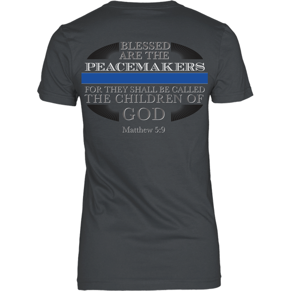 Police Officers - Blessed Are The Peacemakers - Matthew 5:9 - Back Design