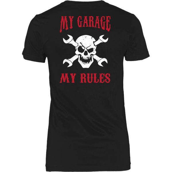 Mechanic Shirt (Skull) - My Garage My Rules - Back Design