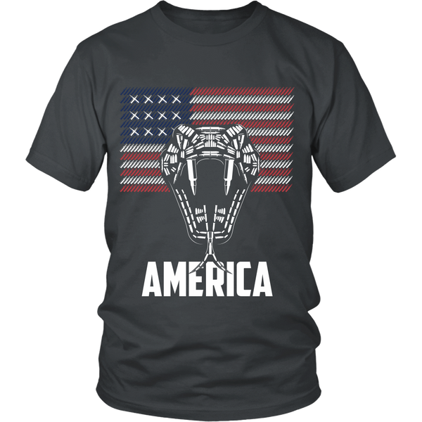Bullet Viper and Flag - America - Front Design