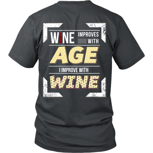 Wine - (b) Wine Improves With Age, I Improve With Wine - Back Design