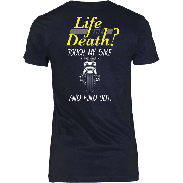 Motorcycle - Life After Death?  Touch My Bike And Find Out - Back Design