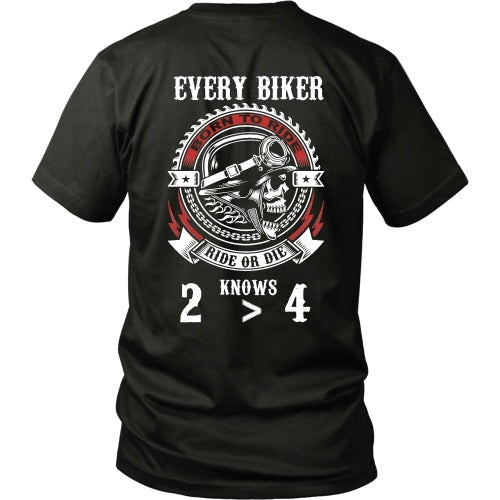 T-shirt - 2 Wheels Are Greater Than 4 Motorcycle Rider Tee Shirt 