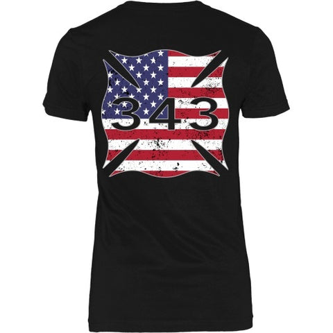 T-shirt - 343 - Remember The Fallen Version 2- Back Design