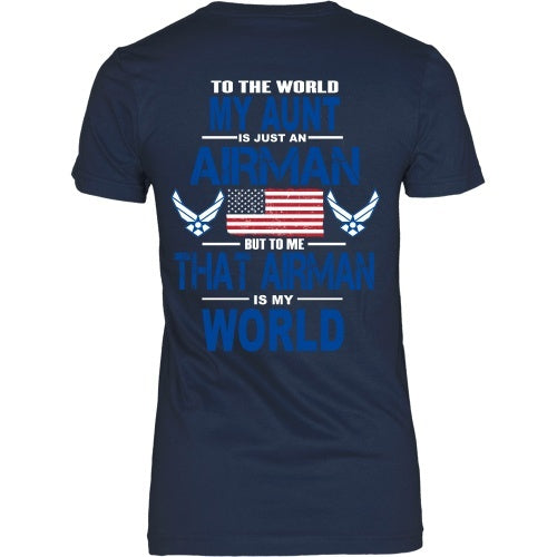 T-shirt - AIRFORCE - Aunt Is My World - Back Design