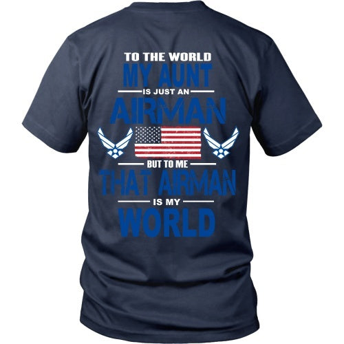 T-shirt - AIRFORCE - Aunt Is My World - Back Design