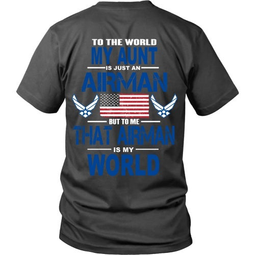 T-shirt - AIRFORCE - Aunt Is My World - Back Design