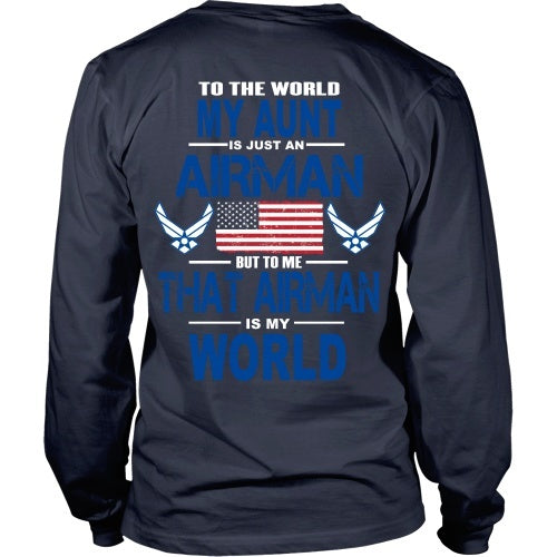 T-shirt - AIRFORCE - Aunt Is My World - Back Design