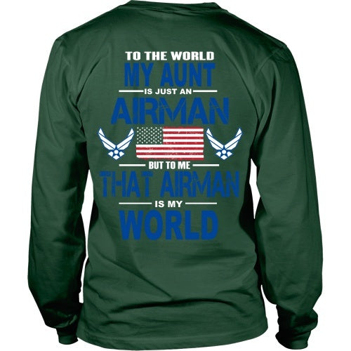 T-shirt - AIRFORCE - Aunt Is My World - Back Design