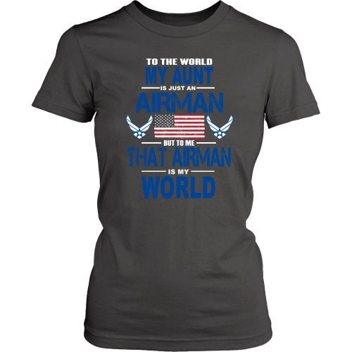 T-shirt - AIRFORCE - Aunt Is My World - Front Design