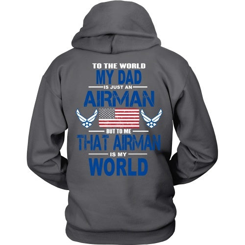 T-shirt - AIRFORCE - Dad Is My World - Back Design
