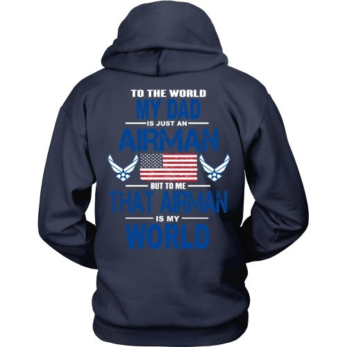 T-shirt - AIRFORCE - Dad Is My World - Back Design