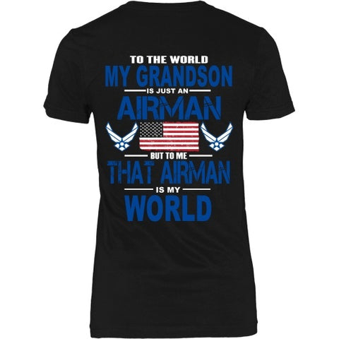 T-shirt - AIRFORCE - Grandson Is My World - Back Design