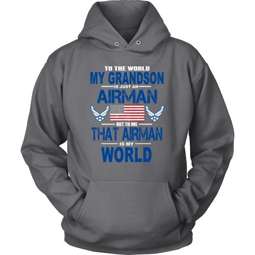 T-shirt - AIRFORCE - Grandson Is My World - Front Design