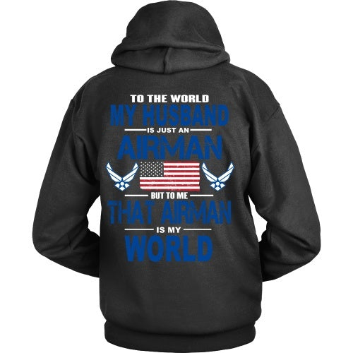 T-shirt - AIRFORCE - Husband Is My World - Back Design