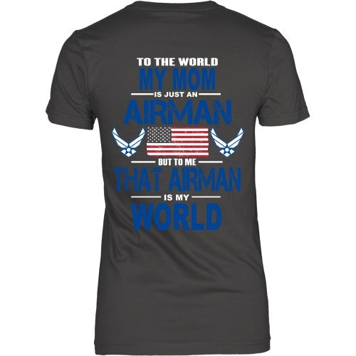 T-shirt - AIRFORCE - Mom Is My World - Back Design