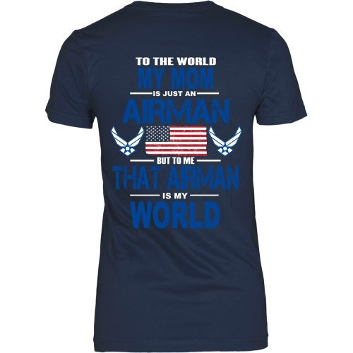 T-shirt - AIRFORCE - Mom Is My World - Back Design