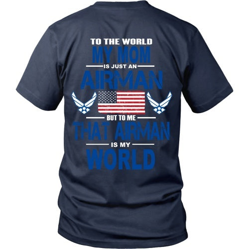 T-shirt - AIRFORCE - Mom Is My World - Back Design