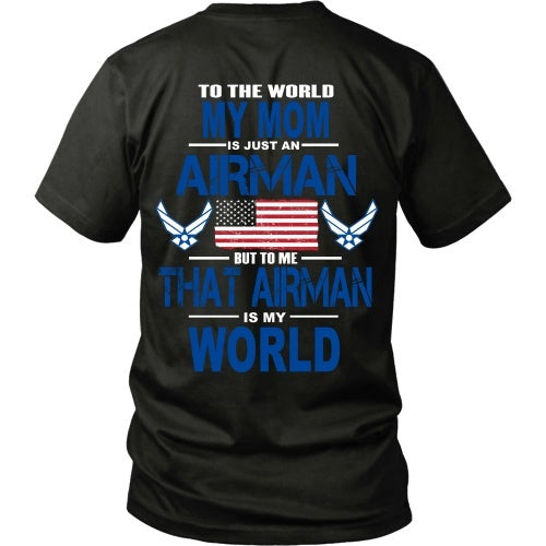 T-shirt - AIRFORCE - Mom Is My World - Back Design