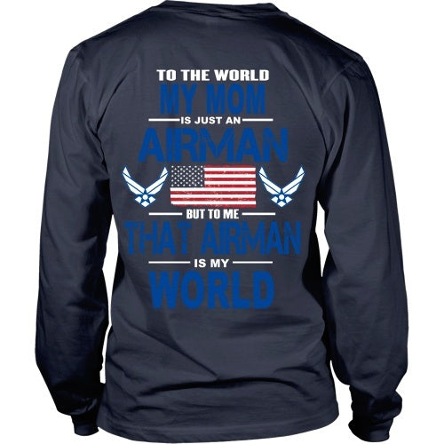 T-shirt - AIRFORCE - Mom Is My World - Back Design