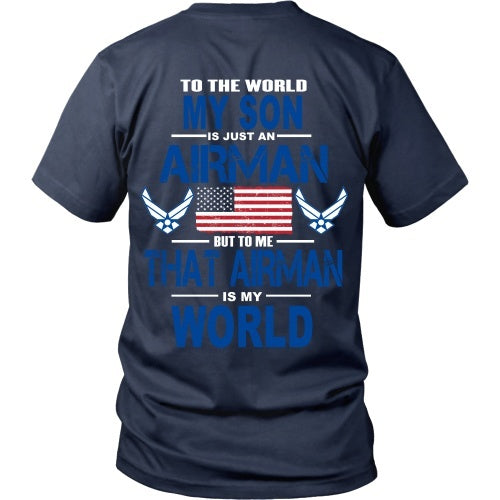 T-shirt - AIRFORCE - My Son Is My World - Back Design