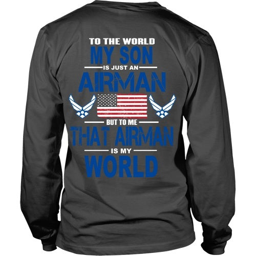 T-shirt - AIRFORCE - My Son Is My World - Back Design