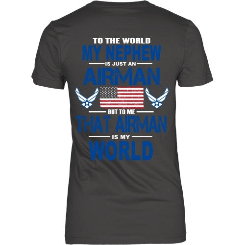 T-shirt - AIRFORCE - Nephew Is My World - Back Design