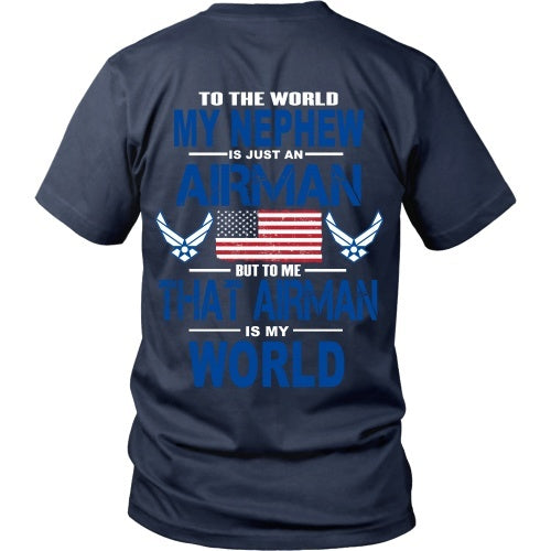 T-shirt - AIRFORCE - Nephew Is My World - Back Design