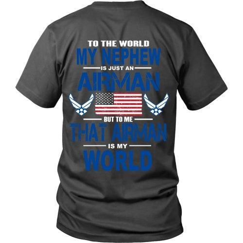 T-shirt - AIRFORCE - Nephew Is My World - Back Design