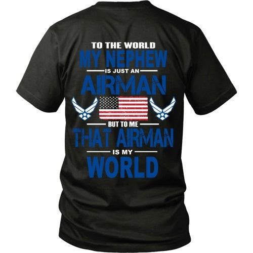 T-shirt - AIRFORCE - Nephew Is My World - Back Design