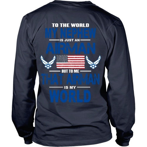 T-shirt - AIRFORCE - Nephew Is My World - Back Design