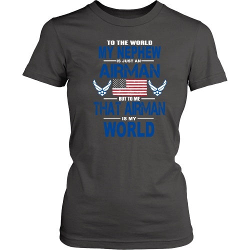 T-shirt - AIRFORCE - Nephew Is My World - Front Design