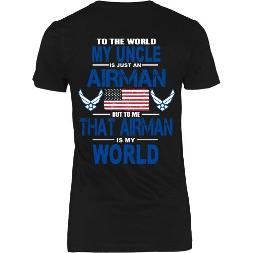 T-shirt - AIRFORCE - Uncle Is My World - Back Design