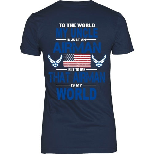 T-shirt - AIRFORCE - Uncle Is My World - Back Design