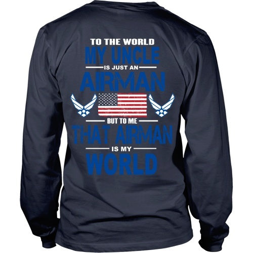 T-shirt - AIRFORCE - Uncle Is My World - Back Design