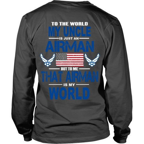 T-shirt - AIRFORCE - Uncle Is My World - Back Design