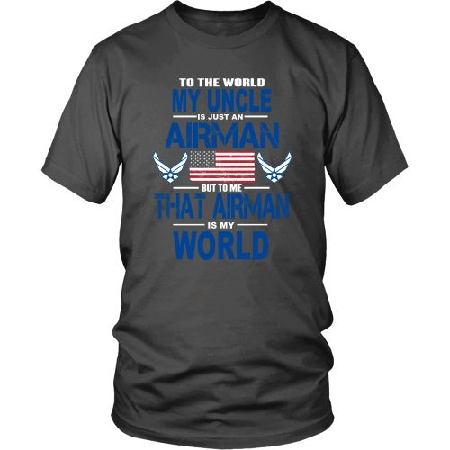 T-shirt - AIRFORCE - Uncle Is My World - Front Design
