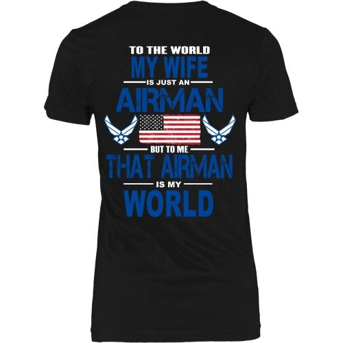 T-shirt - AIRFORCE - Wife Is My World - Back Design