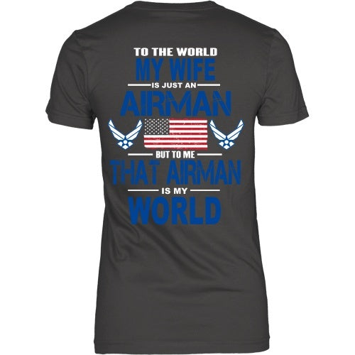 T-shirt - AIRFORCE - Wife Is My World - Back Design