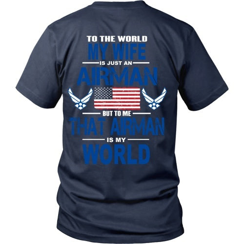 T-shirt - AIRFORCE - Wife Is My World - Back Design