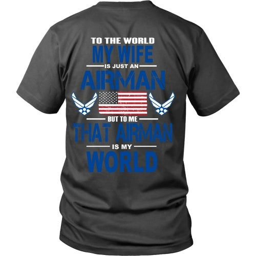 T-shirt - AIRFORCE - Wife Is My World - Back Design