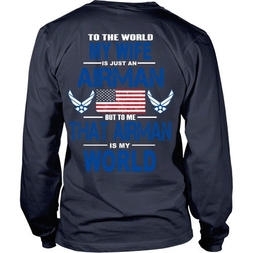 T-shirt - AIRFORCE - Wife Is My World - Back Design