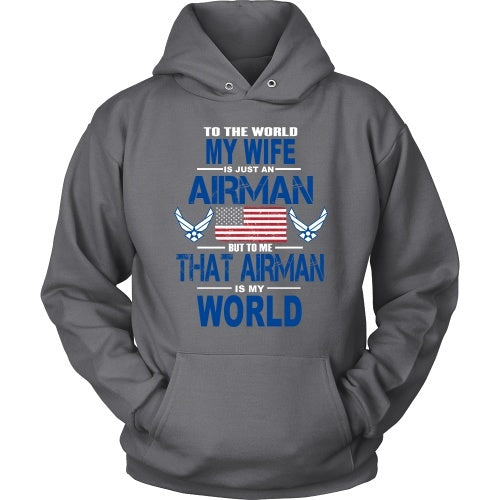 T-shirt - AIRFORCE - Wife Is My World - Front Design