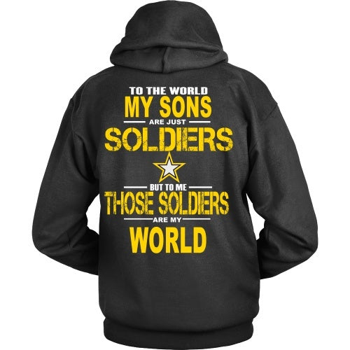 T-shirt - Army - My Sons Are My World - Back Design