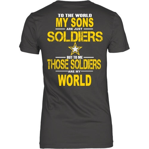 T-shirt - Army Sons Are My World - Back Design